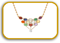Click for to view Gold Elegant V Necklace with Fancy Chain